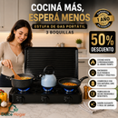 (MEGA OFERTA) Estufa de Gas Portátil de 3 Boquillas con Encendido Electrónico