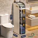 Organizador Estrecho con Cajones para Baño | Compacto, Impermeable, con Ruedas y Porta Pañuelos Integrado